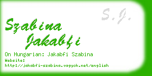 szabina jakabfi business card